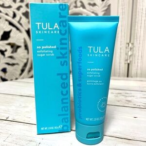 Tula Skincare So Polished Exfoliating Sugar Scrub, Probiotics & Superfoods, New
